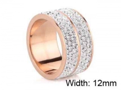 HY Wholesale Titanium Steel CZ/Stone Rings-HY0021R084