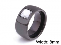 HY Wholesale Titanium Steel CZ/Stone Rings-HY0021R103