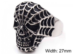 HY Jewelry Wholesale Stainless Steel 316L Skull Rings-HY0019R0148