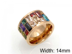 HY Jewelry Wholesale Stainless Steel 316L CZ/Stone Rings-HY0041R0029