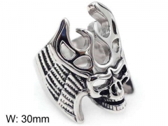 HY Jewelry Wholesale Stainless Steel 316L Skull Rings-HY0019R0005