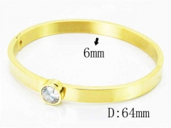 HY Wholesale Stainless Steel 316L Bangle(Crystal)-HY42B0107HJD