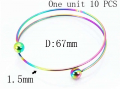 HY Stainless Steel 316L Bangle (Steel Wire)-HY70B0575LA