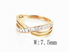 HY Wholesale Stainless Steel 316L Crystal Rings-HY14R0548HZL