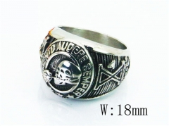 HY Stainless Steel 316L Man Skull Rings-HY28R0011OV