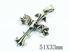 HY Wholesale Stainless Steel 316L Cross Pendant-HY22P0770HIC