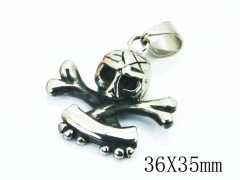 HY Wholesale Stainless Steel 316L Pendants (Skull Style)-HY22P0768HIR