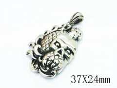 HY Wholesale Stainless Steel 316L Pendants (Skull Style)-HY22P0765HIR