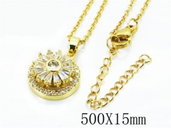 HY Stainless Steel 316L Necklaces(Crystal)-HY54N0331HWW