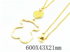 HY Stainless Steel 316L Necklaces (Bear Style)-HY02N0201PQ