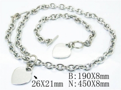 HY Stainless Steel 316L Necklaces Bracelets (Steel Color)-HY40S0298IJW