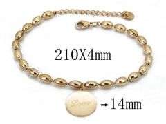 HY Stainless Steel 316L Bracelets (Steel Ball Style)-HY23B0154HHA