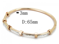 HY Wholesale Stainless Steel 316L Bangle(Crystal)-HY80B0927HOW