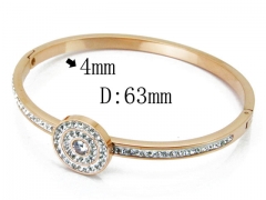 HY Wholesale Stainless Steel 316L Bangle(Crystal)-HY80B0936HOF