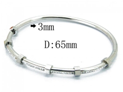 HY Wholesale Stainless Steel 316L Bangle(Crystal)-HY80B0925HLW