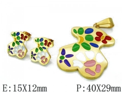 HY Wholesale Bears Earring/Pendant Set-HY64S0449HMZ