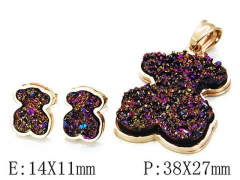 HY Wholesale Bears Earring/Pendant Set-HY64S0843IHB