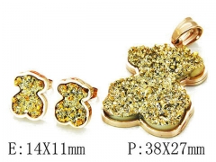 HY Wholesale Bears Earring/Pendant Set-HY64S0849IHQ