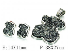 HY Wholesale Bears Earring/Pendant Set-HY64S0853HOB