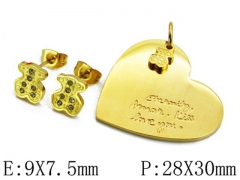 HY Wholesale Bears Earring/Pendant Set-HY64S0380IZZ