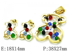 HY Wholesale Bears Earring/Pendant Set-HY64S0625IMC