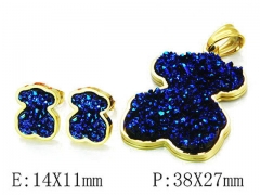 HY Wholesale Bears Earring/Pendant Set-HY64S0857IHZ