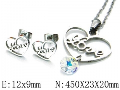 HY Wholesale jewelry Heart shaped Set-HY54S0196NG