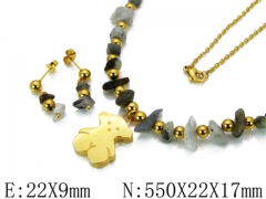 HY Wholesale Bears Earring/Pendant Set-HY64S0387ILZ