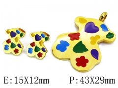 HY Wholesale Bears Earring/Pendant Set-HY64S0333HLZ