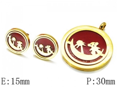 HY Wholesale Bears Earring/Pendant Set-HY81S0366HJS