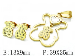 HY Wholesale Bears Earring/Pendant Set-HY64S0553IIC