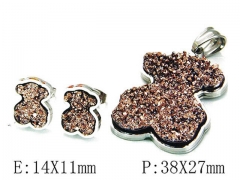 HY Wholesale Bears Earring/Pendant Set-HY64S0850HOB