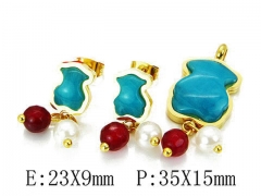 HY Wholesale Bears Earring/Pendant Set-HY64S0786HNV