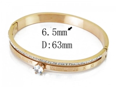 HY Wholesale Stainless Steel 316L Bangle(Crystal)-HY19B0038IEE