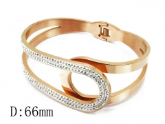 HY Wholesale Stainless Steel 316L Bangle(Crystal)-HY19B0003IJA