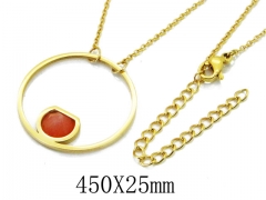 HY Wholesale 316L Stainless Steel Necklace-HY20N0006PA