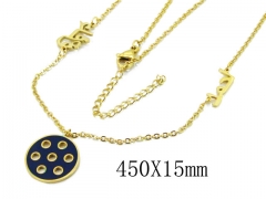 HY Wholesale 316L Stainless Steel Necklace-HY20N0114OX