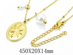 HY Wholesale 316L Stainless Steel Necklace-HY20N0007HSS