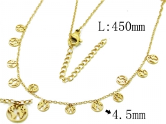 HY Wholesale 316L Stainless Steel Necklace-HY20N0053HID