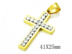 HY 316L Stainless Steel Cross Pendants-HY13P0486PW