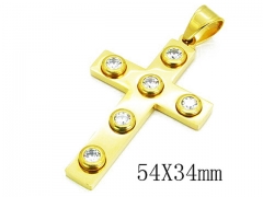 HY 316L Stainless Steel Cross Pendants-HY13P0840HPL