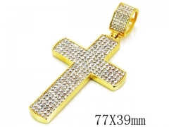 HY 316L Stainless Steel Cross Pendants-HY13P0773INX