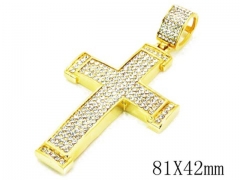 HY 316L Stainless Steel Cross Pendants-HY13P0776IOV