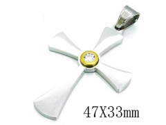 HY 316L Stainless Steel Cross Pendants-HY13P0844HSS