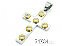 HY 316L Stainless Steel Cross Pendants-HY13P0841HPL