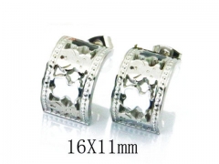 HY Stainless Steel 316L Bear Earrings-HY64E0382PQ