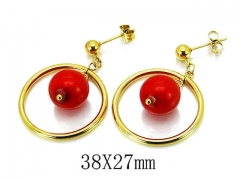 HY Wholesale 316L Stainless Steel Earrings-HY64E0369OE