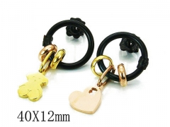 HY Stainless Steel 316L Bear Earrings-HY90E0166HIF