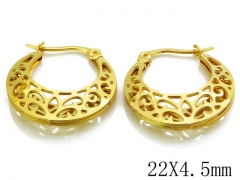 HY Wholesale Stainless Steel Hollow Hoop Earrings-HY70E0384MZ