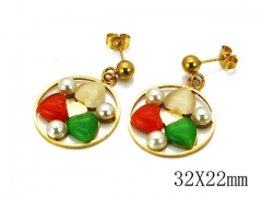 HY Stainless Steel Pearl Earrings-HY81E0022HZZ